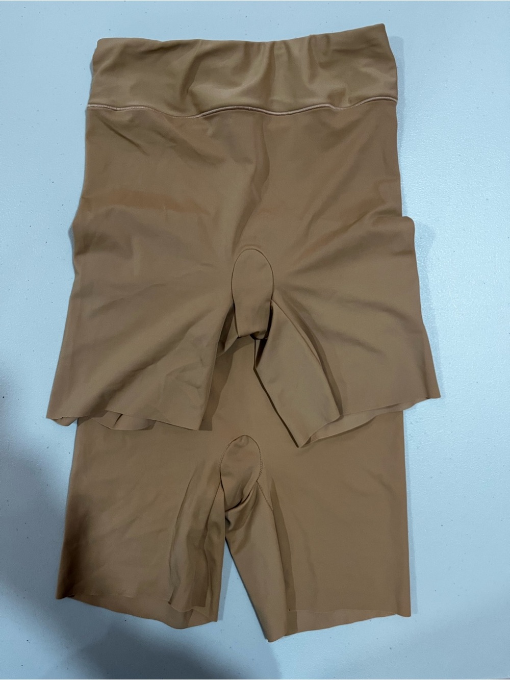 Nude/Tan High-Waist Shaping Shorts, 2 pairs